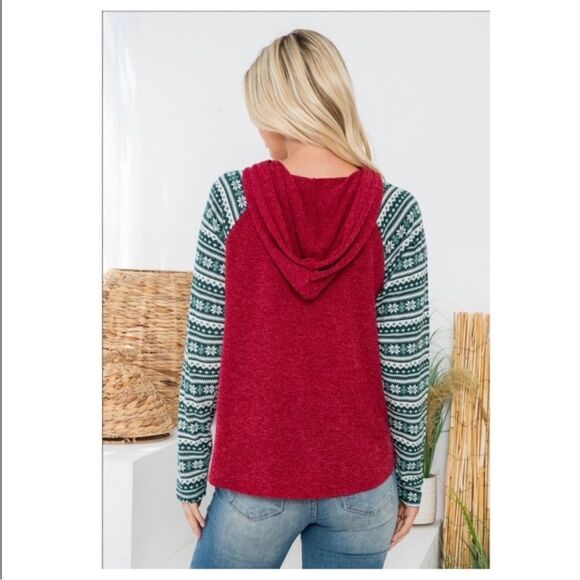 LAST 1 ! Holiday Christmas Winter Hoodie With Pockets New With Tags Festive 🎄 - Picture 5 of 6